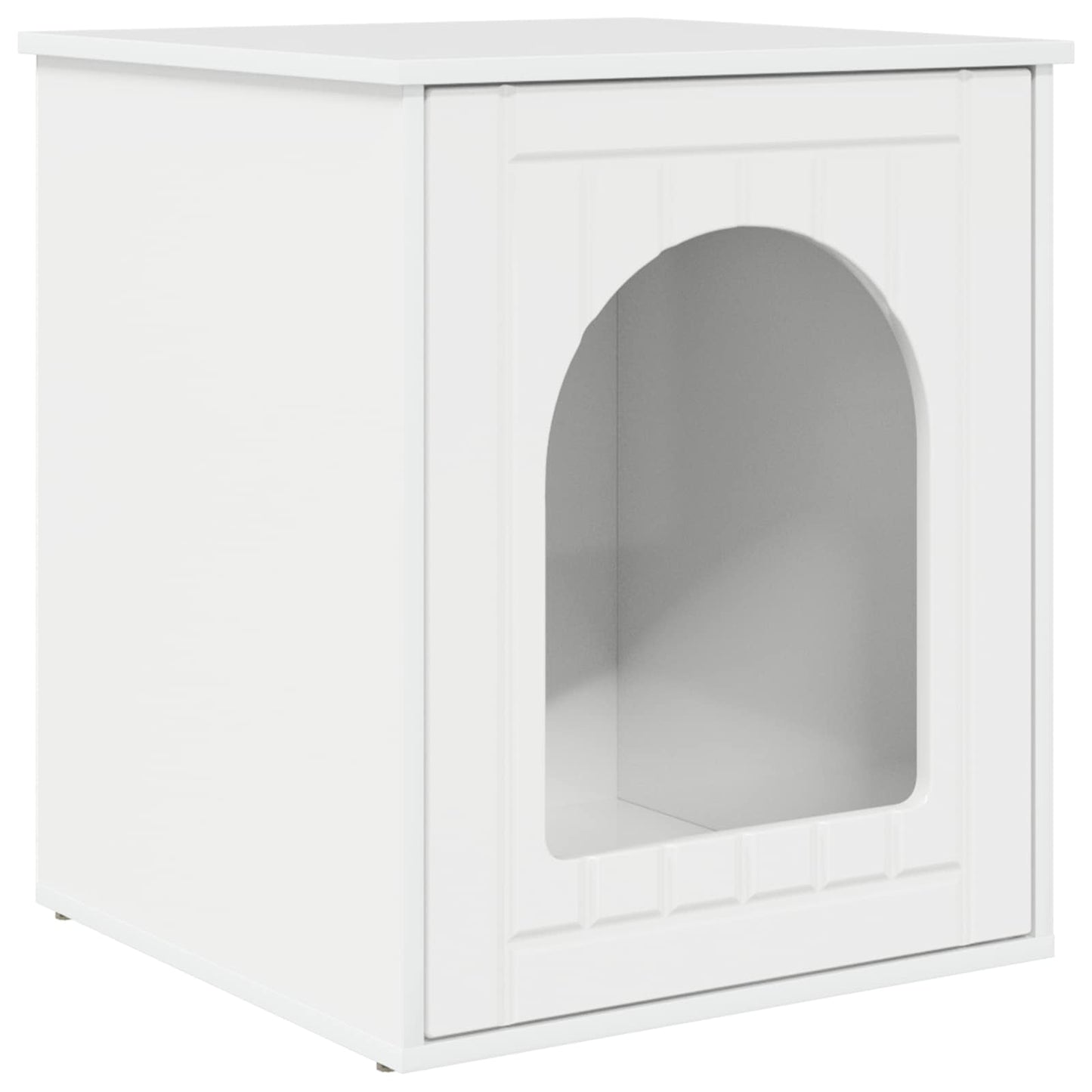 Casa Para Gatos Brillante 53 X 52 X 62 Cm Madera De Ingeniería_0