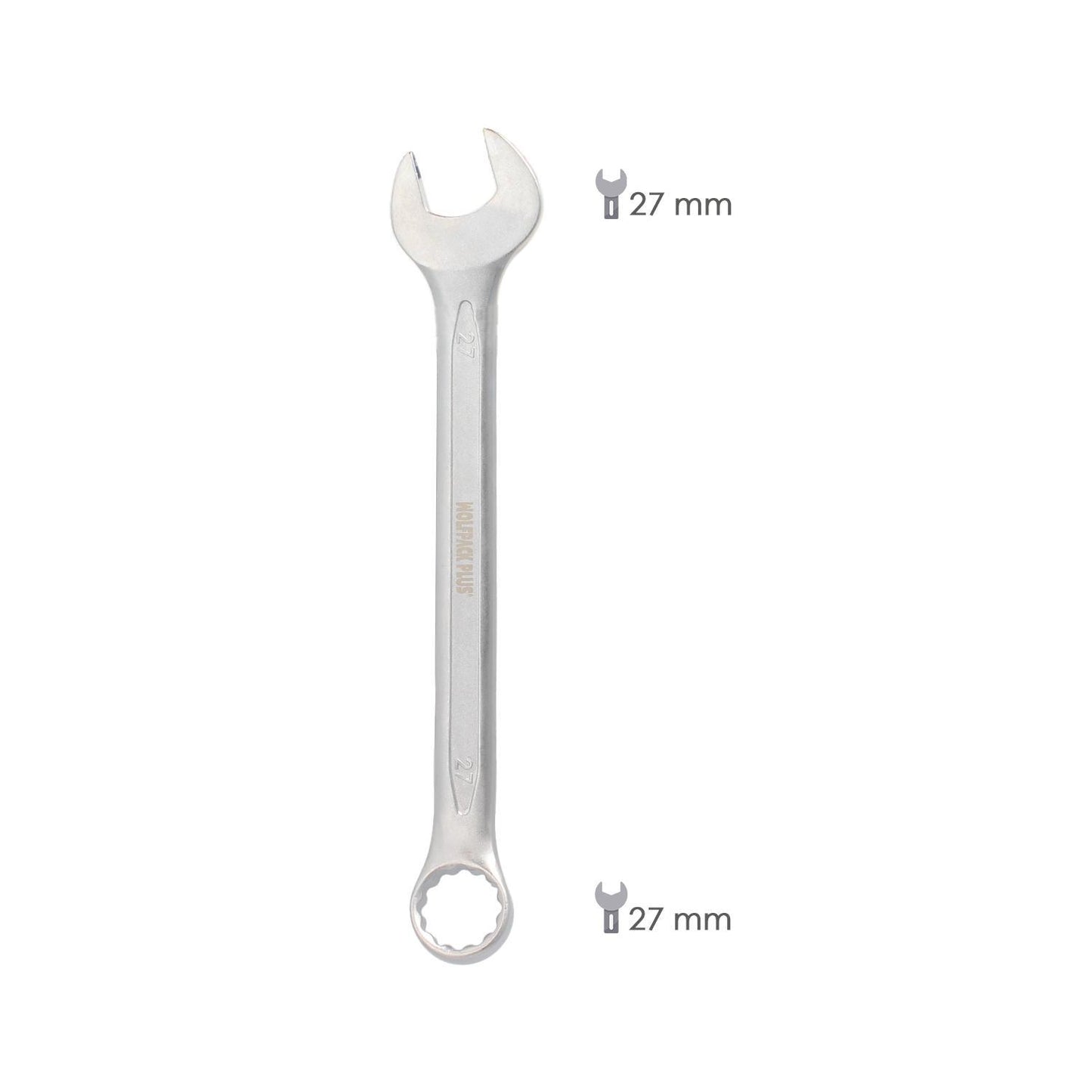 Llave Combinada Plus 27x27 Acero Cromo Vanadio Din 3113. Llave Doble Boca, Llave Fija, Llave Estrella_1