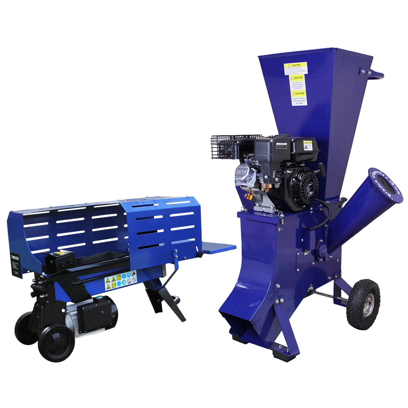 Cortadora De Troncos 5t Y Astilladora De Madera 6.5hp Trituradora De Madera 2000w Motor Hidráulico 3l_0