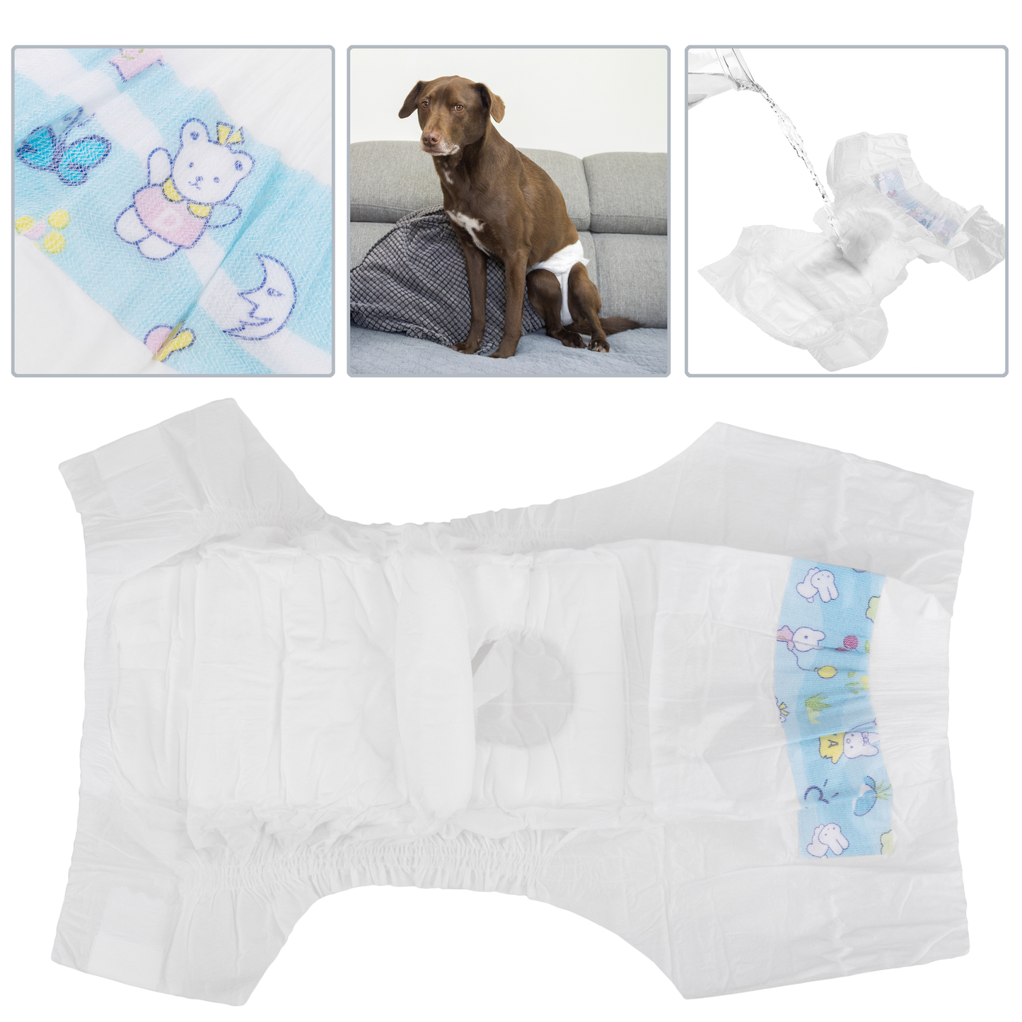 Pañales Desechables Para Perros Hembra 10 Unidades Talla Xs_1