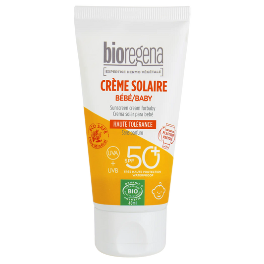 Protetor Solar para Bebé FPS 50+ Hipoalergénico Bioregena 40 ml