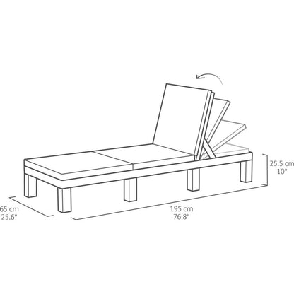 DAYTONA DELUXE LOUNGER 195 x 65 x 25 cm - Várias cores