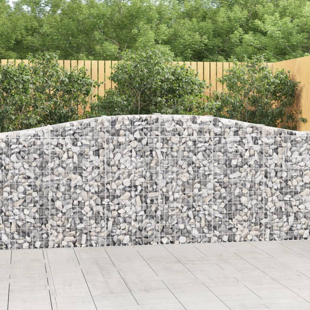 Cestas De Gaviones 4 Uds Forma De Arco Hierro 400x30x100/120 Cm_1