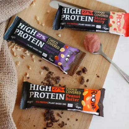 Barrita De Proteína Con Cacahuete Y Cobertura De Chocolate Roobar 40g Bio_3