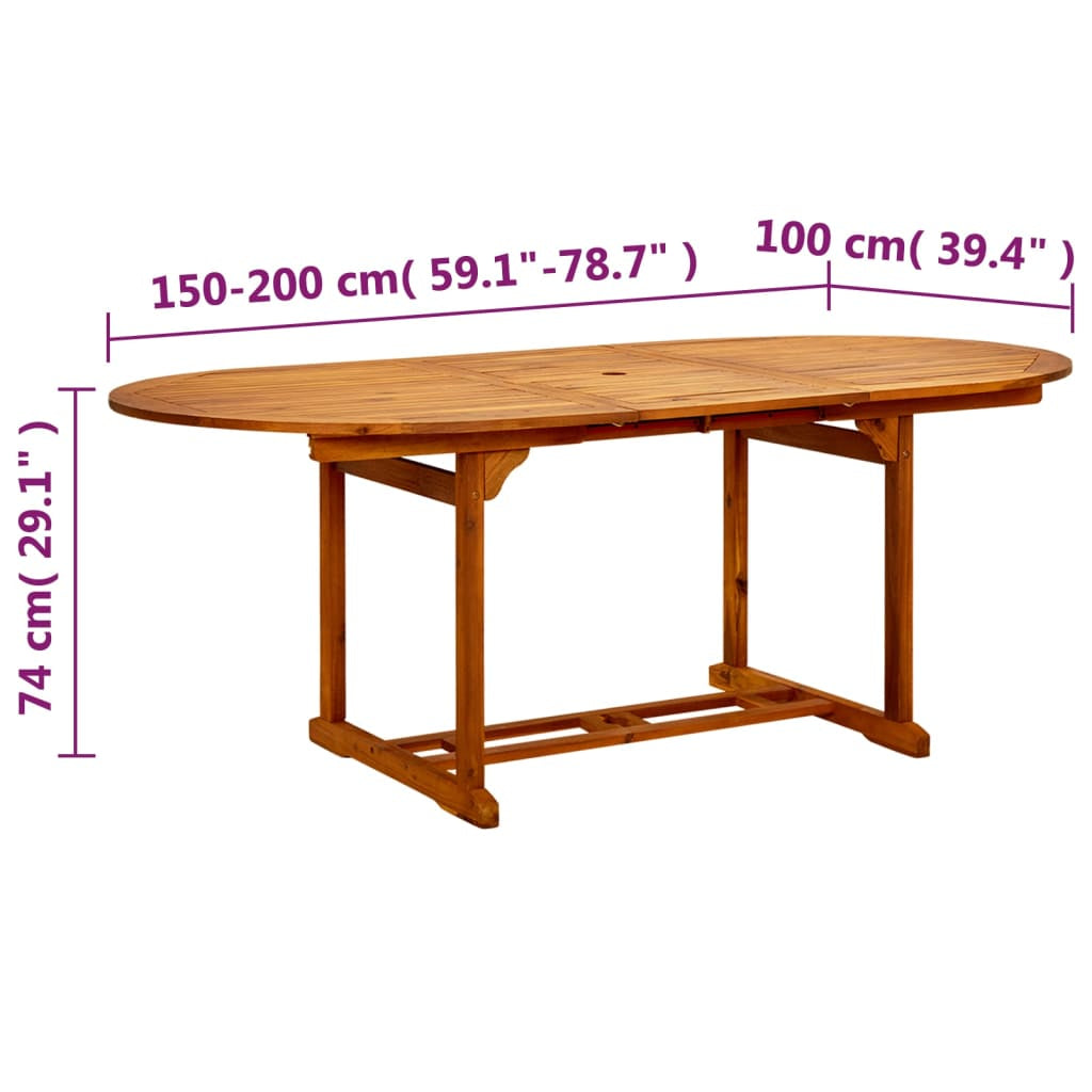 Vidaxl Juego De Comedor De Jardín 7 Pzas Madera Maciza De Acacia_2