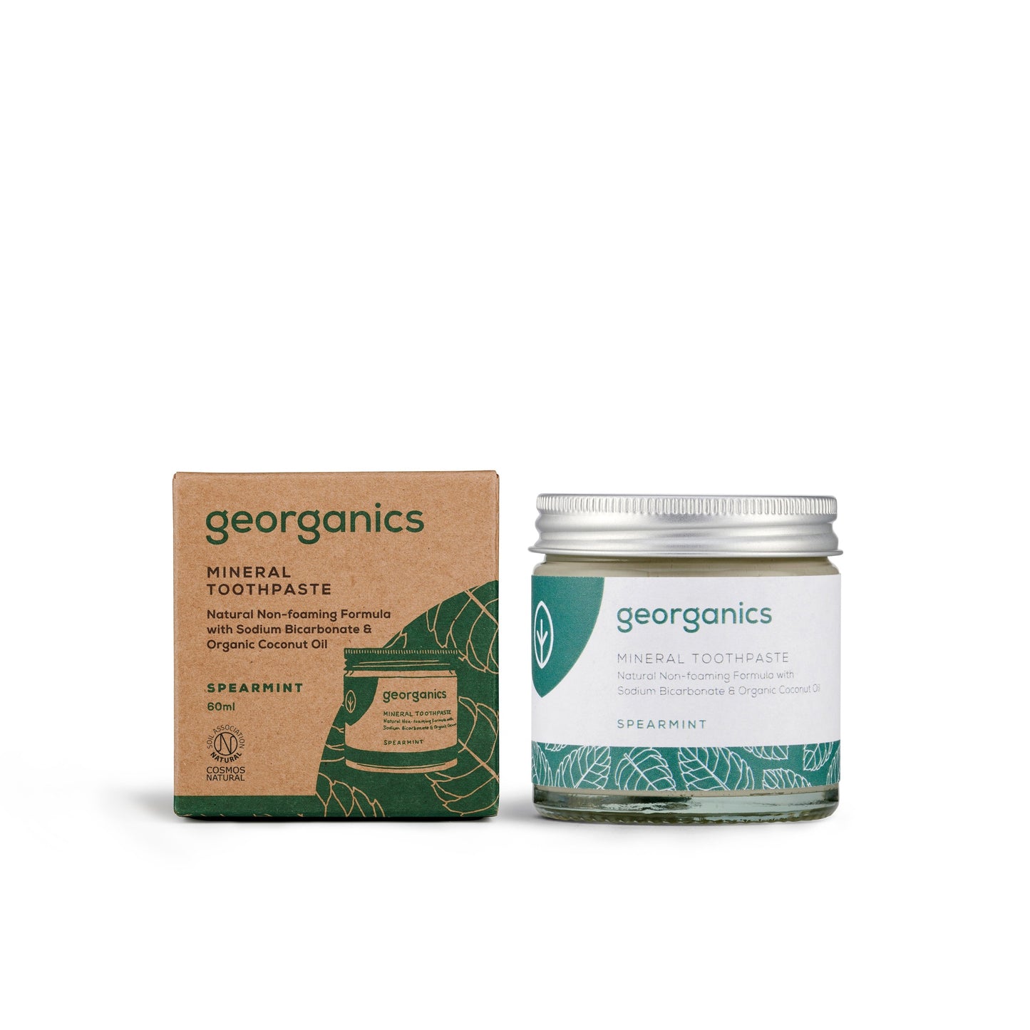 Pasta de dentes natural de hortelã-pimenta e coco da Georganics