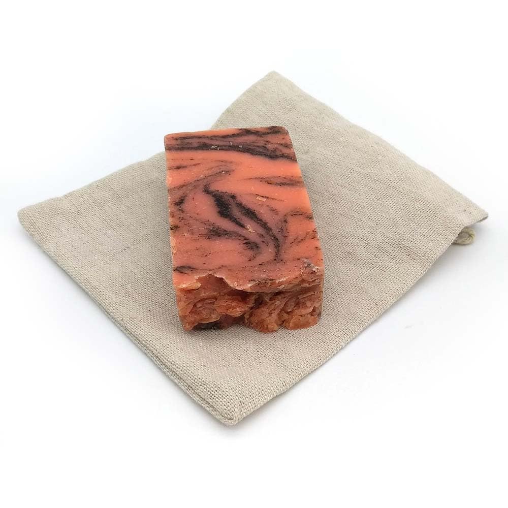 Jabón Natural Canela Y Naranja 90g En Bolsa Regalo De Yute. Piel Mixta Y Todo Tipo Pieles. Reduce Acné, Calma Irritación_4