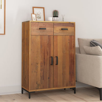 Zapatero De Madera Maciza De Pino 75x40x110 Cm / Vetonek_3