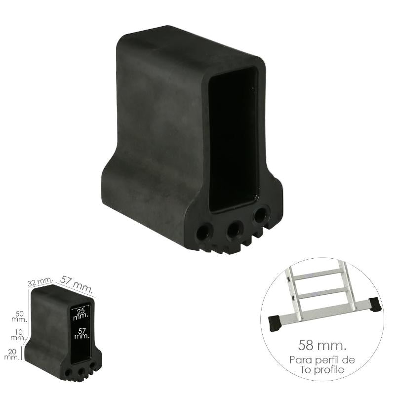 Contera Larguero Escalera 2 Y 3 Tramos /  Escalera Multiposicional Con Perfil 58 Mm. Versión 2019