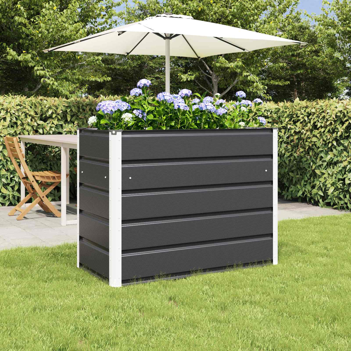 Jardinera Antracita 100 X 50 X 75 Cm Acero Galvanizado_1