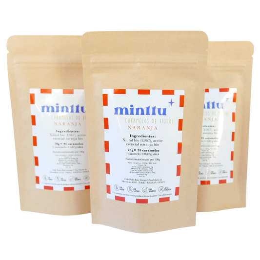 Caramelos De Xilitol Sin Azucár · Pack Mensual – 3 X Naranja Grande_0