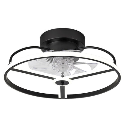 Ventilador 60w Dc Bora Negro 8 Aspas Transp. 18x50x50cm 6vel. 3 Colores C/remoto, Mem., Timer, Reg. Intensidad 5100lm_1