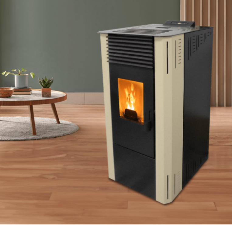 Fabricalor Estufa De Pellets Classic 15 Marfil Ventilada_0