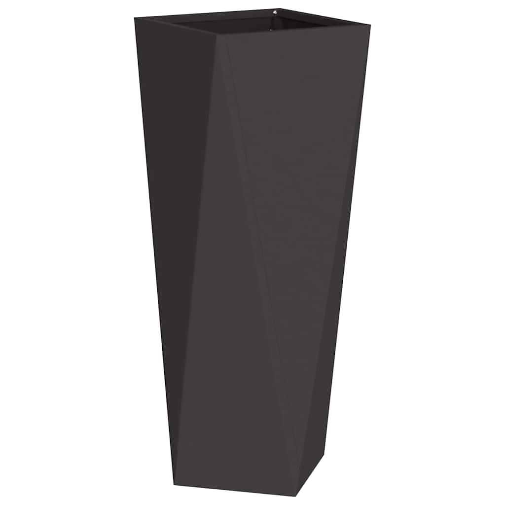 Jardinera 2 Uds. Negro 30 X 30 X 75 Cm Acero_4
