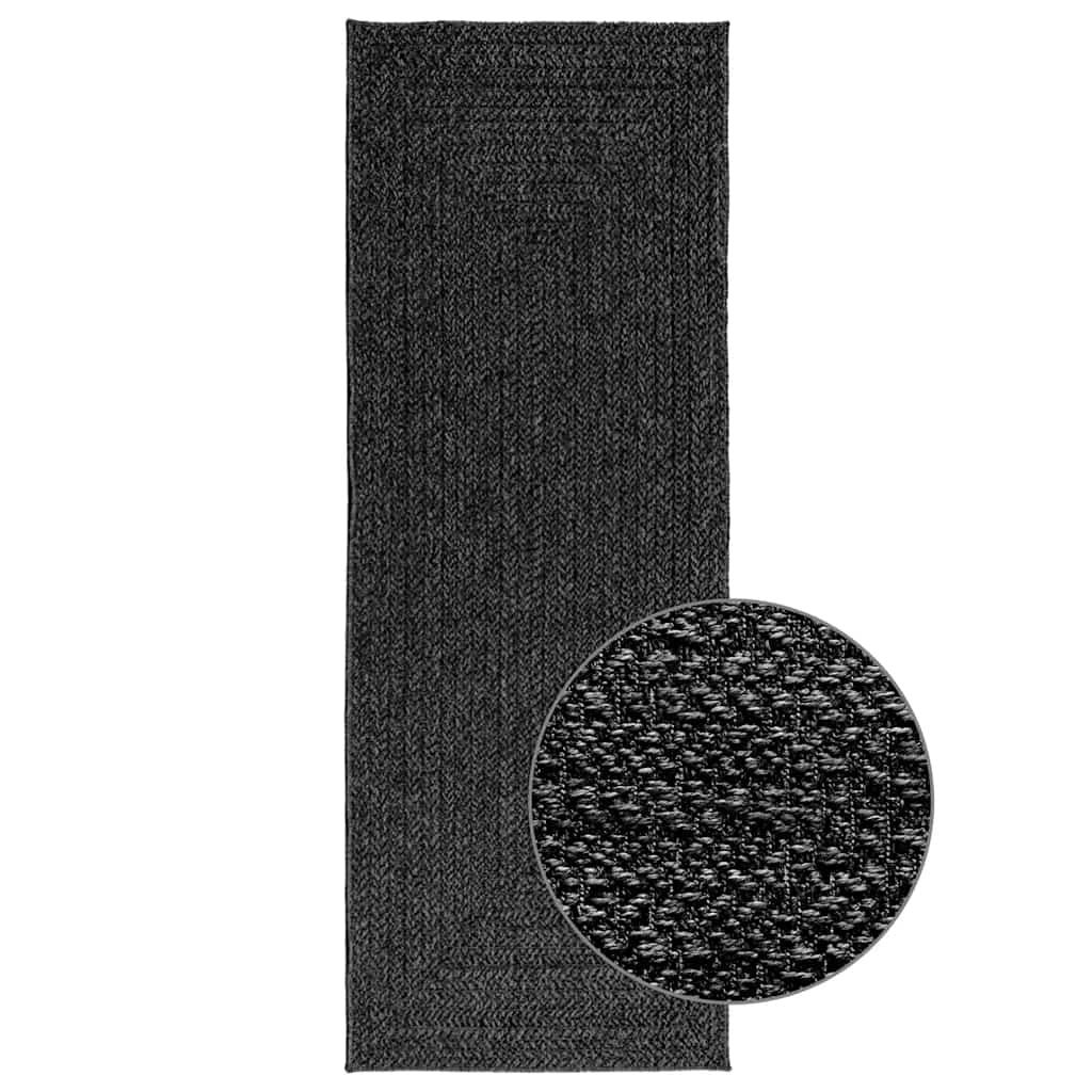 Vidaxl Alfombra Zizur Apariencia Yute Interior Exterior Antracita_0
