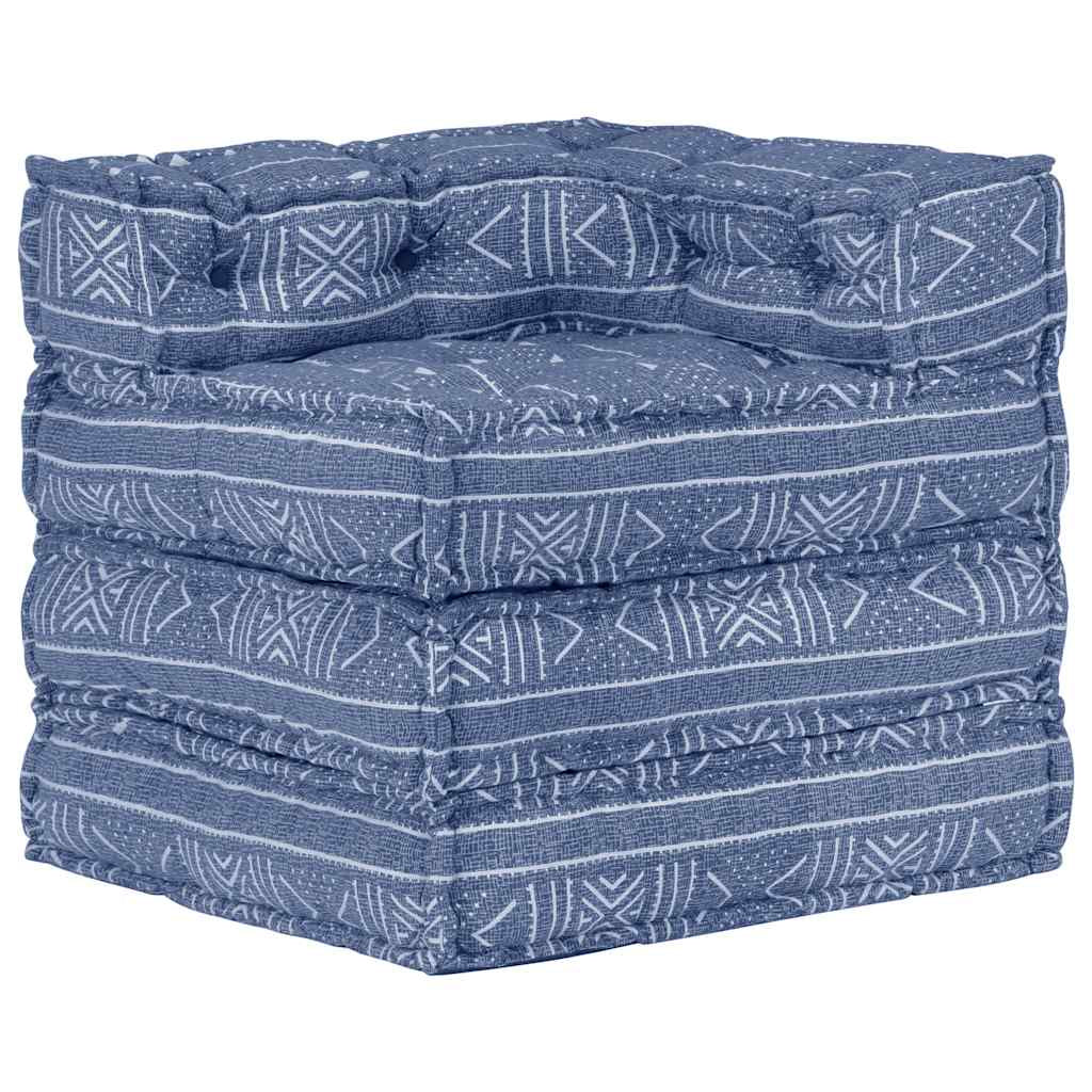 Vidaxl Puf Modular De Tela Indigo_0