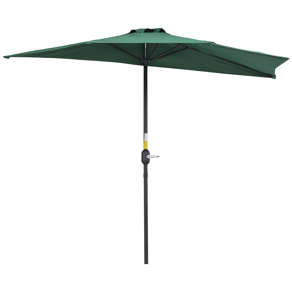 Sombrilla De Jardín Outsunny Metal, Poliéster Verde 269x138x236 Cm_0