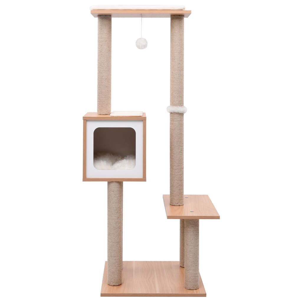 Vidaxl Rascador Para Gatos Con Alfombra Rascadora De Sisal 129 Cm_1