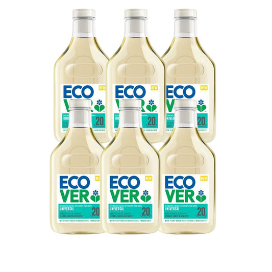 Embalagem de 6 Detergente Líquido Universal Ecover 1 L
