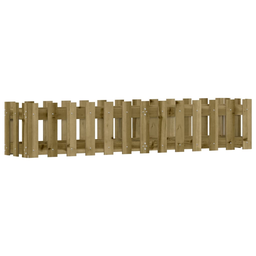 Arriate Elevado Jardín Valla Madera Impregnada Pino 150x30x30cm_3