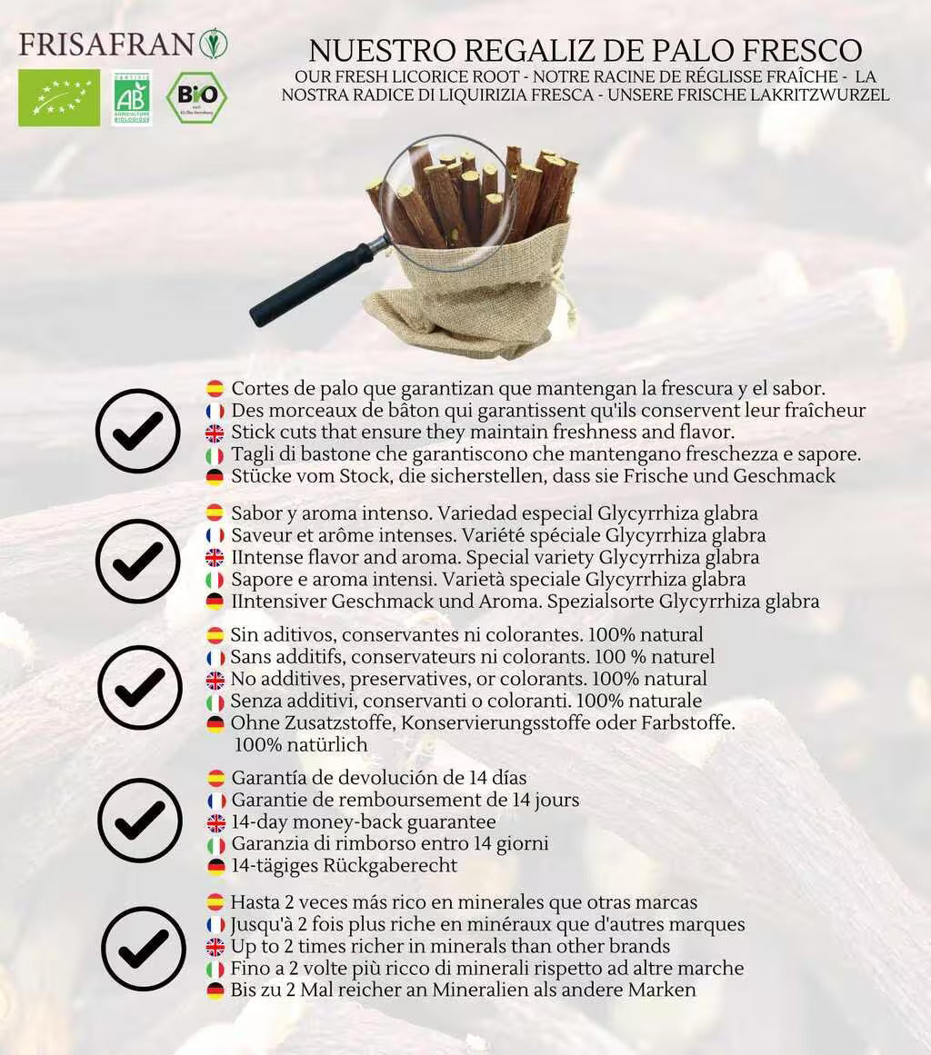 Regaliz De Palo Ecológico Fresco | Frisafran 5 Kg_5