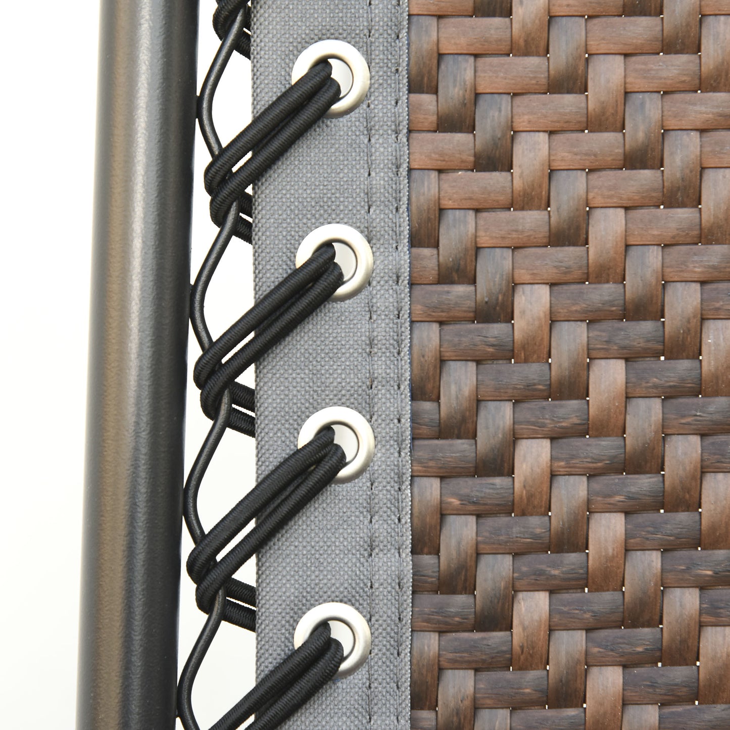 Outsunny Tumbona Plegable De Ratán Con Respaldo Ajustable Reposacabezas_3