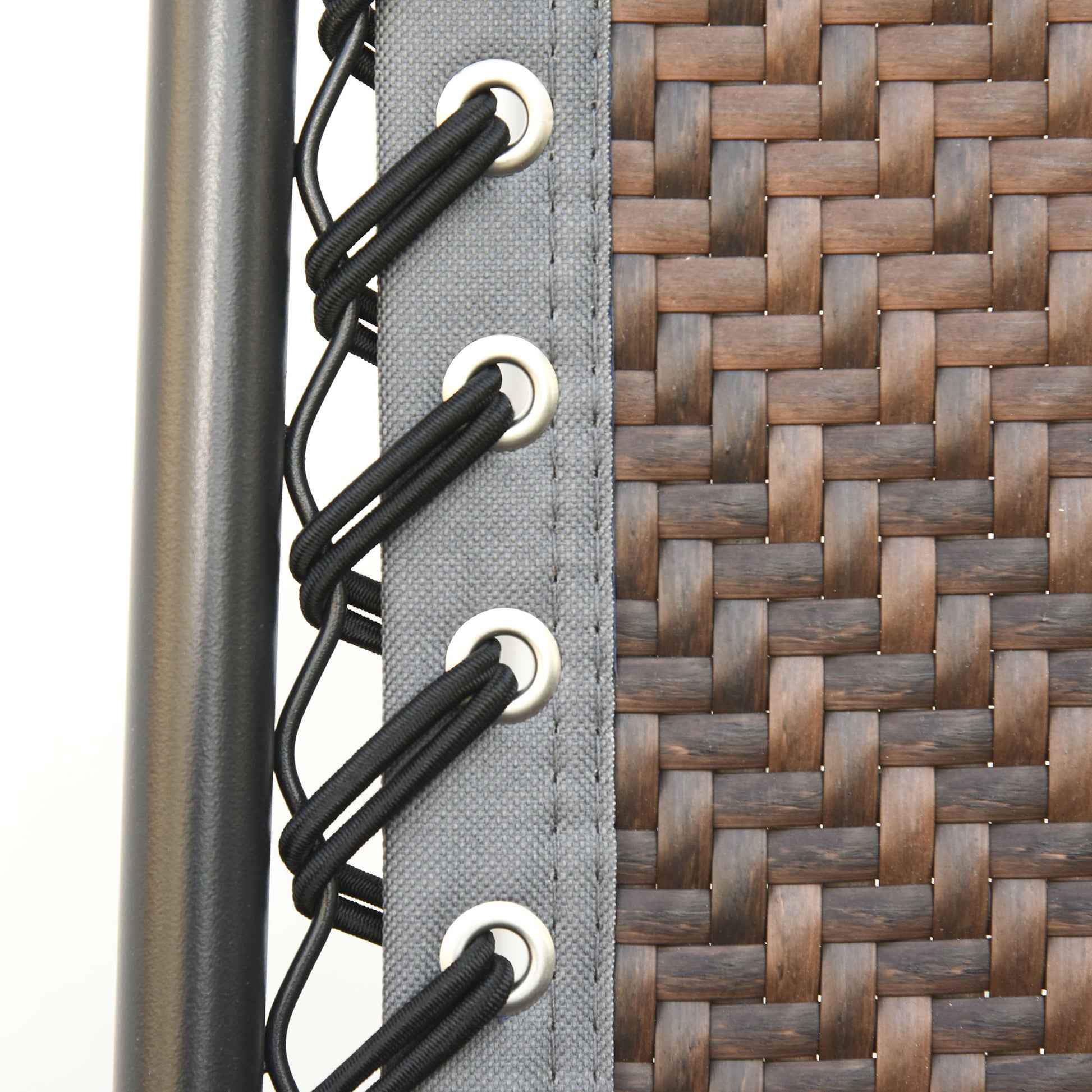 Outsunny Tumbona Plegable De Ratán Con Respaldo Ajustable Reposacabezas_3
