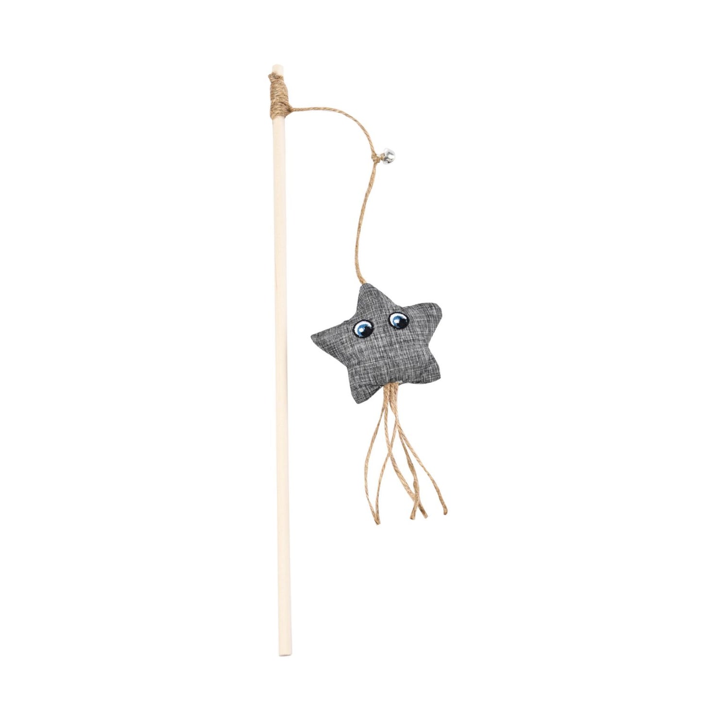 Juguete Para Gato En Forma De Caña De Pescar De 40cm, Cuerda Y Estrella De Tela En El Extremo_0