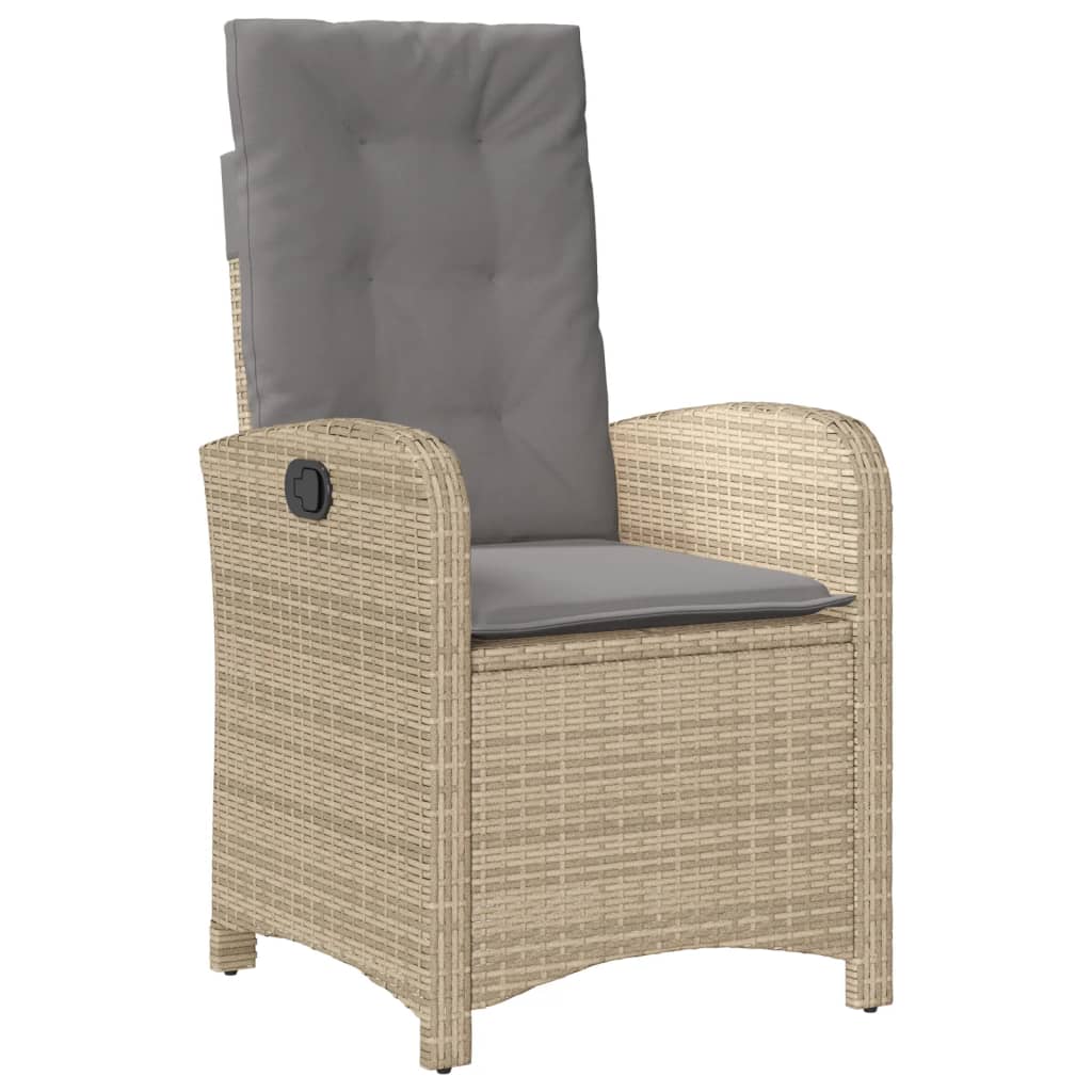 Set Comedor De Jardín 5 Pzas Con Cojines Ratán Sintético Beige / Vetonek_2