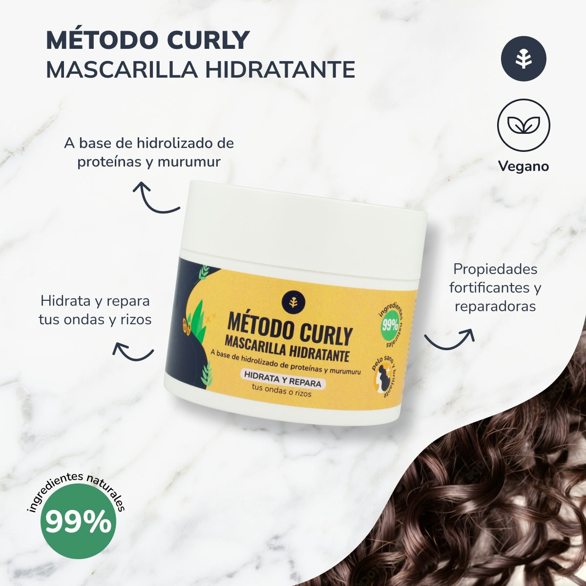 Pacote Método Cacho: champô, máscara e leave-in Planeta Huerto