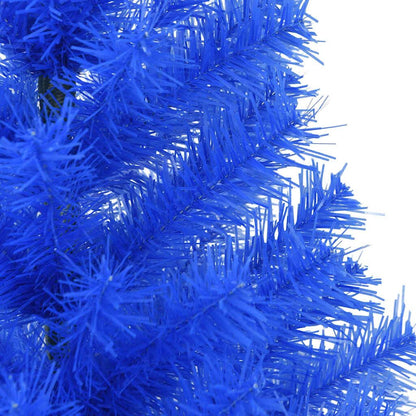 Vidaxl Árbol De Navidad Artificial Con Soporte Pvc Azul 120 Cm_4