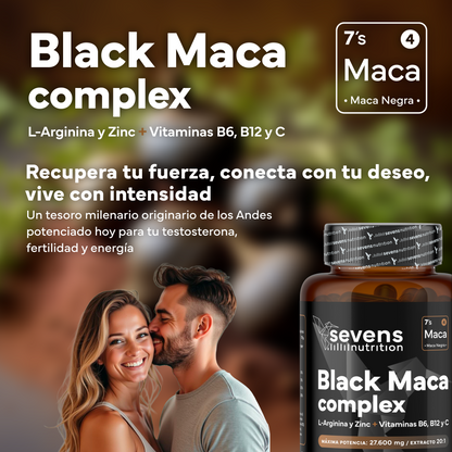 Pack 2x Maca Negra Con L-arginina Y Zinc + Vitaminas B6, B12 Y C. Reduce El Cansancio Y Aumenta Energía_1