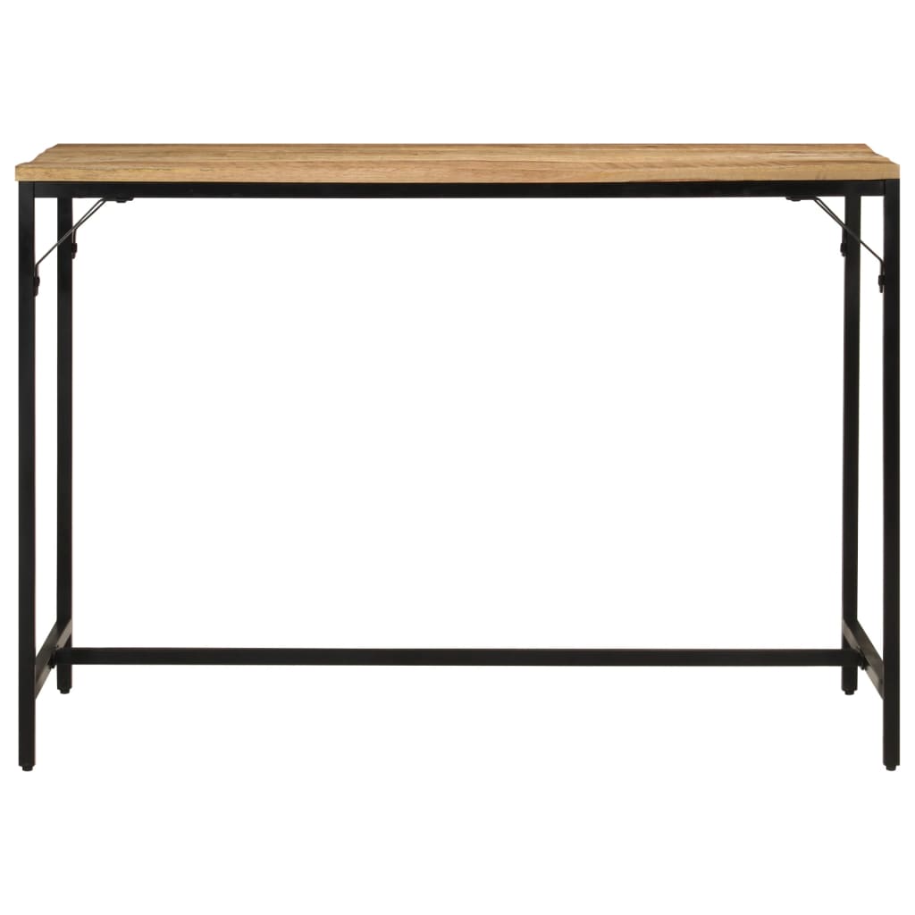 Mesa De Comedor Madera Maciza Mango Rugosa Y Hierro 110x30x75cm_0