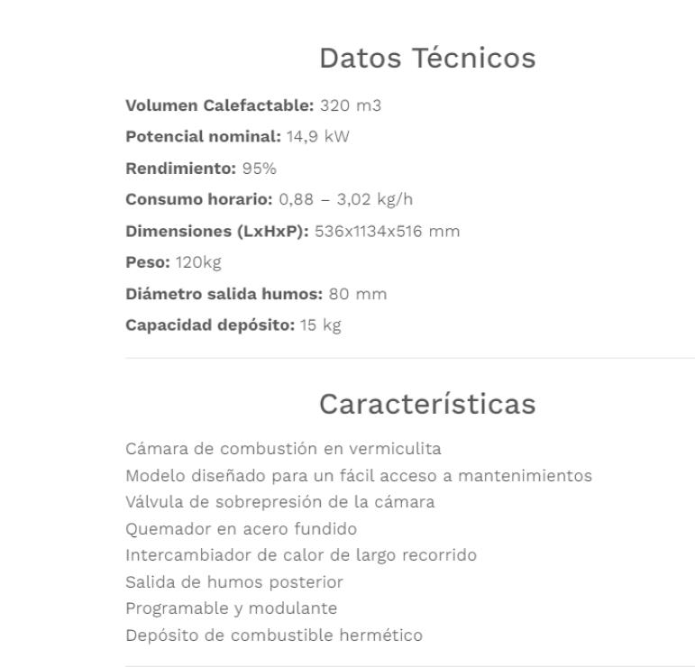 Fabricalor Estufa De Pellets Élite 15 Marrón Ventilada_1