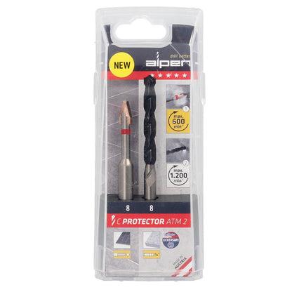 Broca Alpen Materiales Porcelanicos Muy Duros Ø 8 Mm. Kit 2 Brocas. Sin Refrigeración,_3