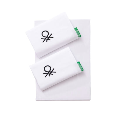 Set 4pzs Sabana Doble: Sabana Plana (240x240cm C/ Dobladillo Simple 5cm) + Sabana Bajera (160x200+30cm Flap) + 2 Funda De Almohada (50x80cm) 100% Alg_0