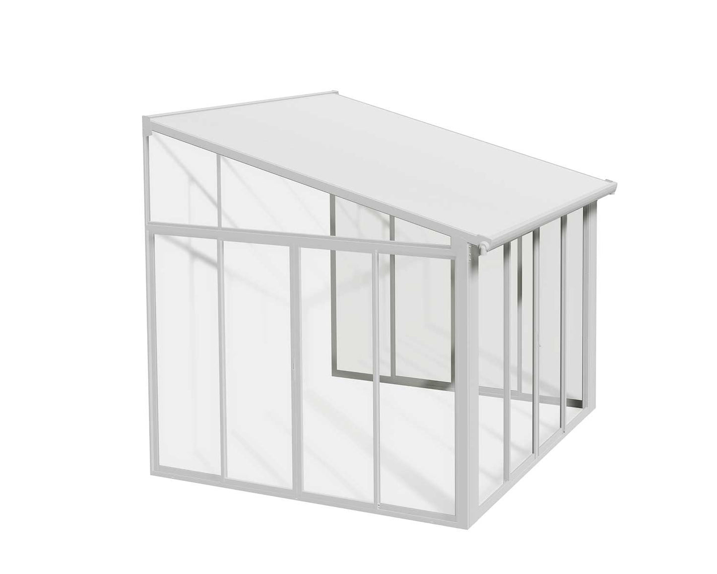 Pérgula fechada em alumínio San Remo branca 300x314 cm Canopia da Palram 