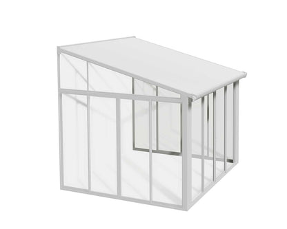 Pérgula fechada em alumínio San Remo branca 300x314 cm Canopia da Palram 