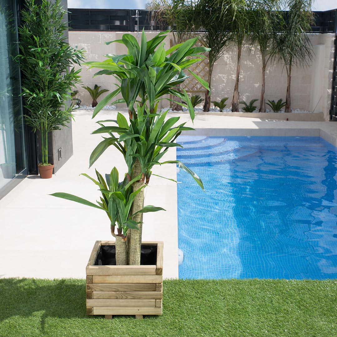 Planta Artificial Dracena - Decoración Sin Mantenimiento 1.45 M / Multicolor_0
