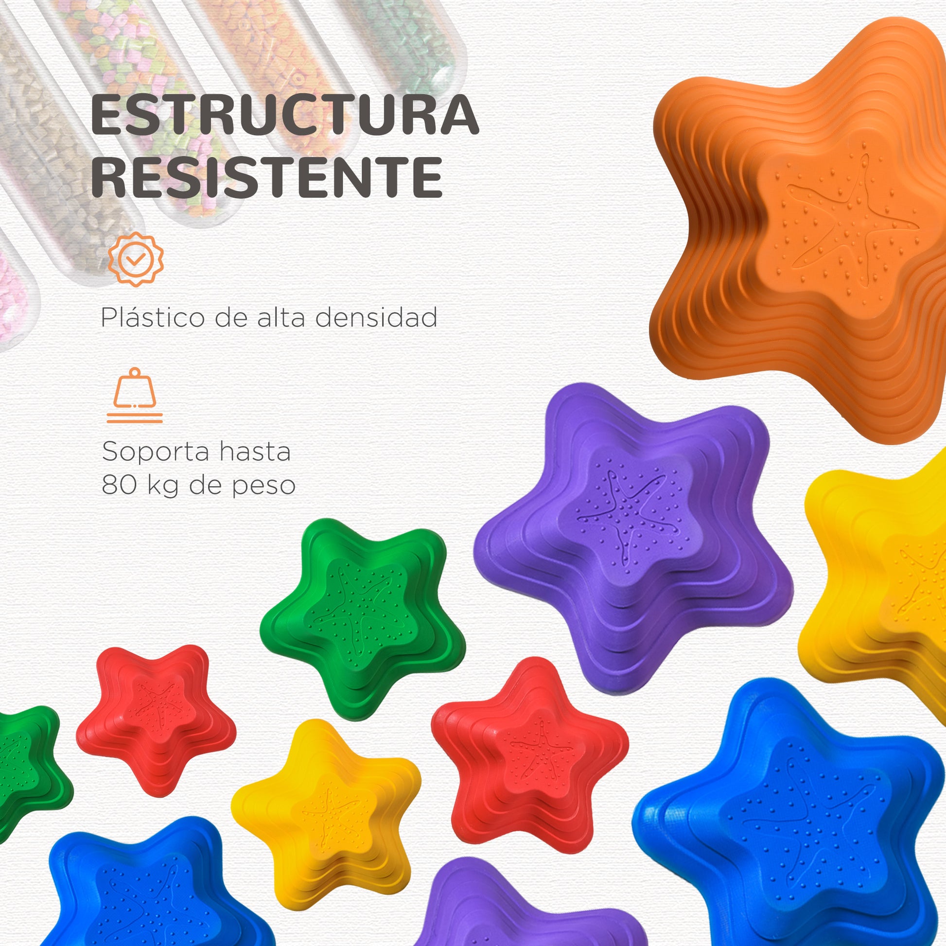 Outsunny Piedras De Equilibrio Para Niños Apilables Estilo Estrella De Mar 11 Piezas_5
