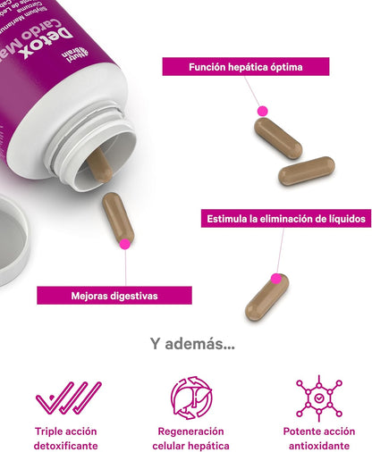 Detox Cardo Mariano Depuración Hepática Nutribrain 155 Cápsulas_3