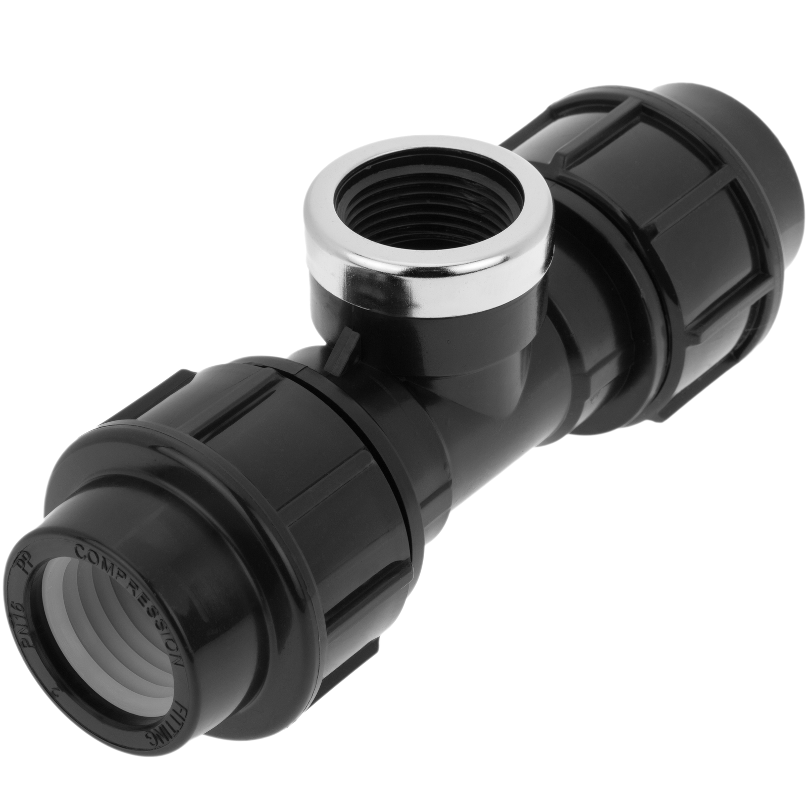 Pack De 5 Unidades Conexión T Con Rosca Hembra De Polietileno 25 Mm X 3/4“ Para Sistema De Riego_0