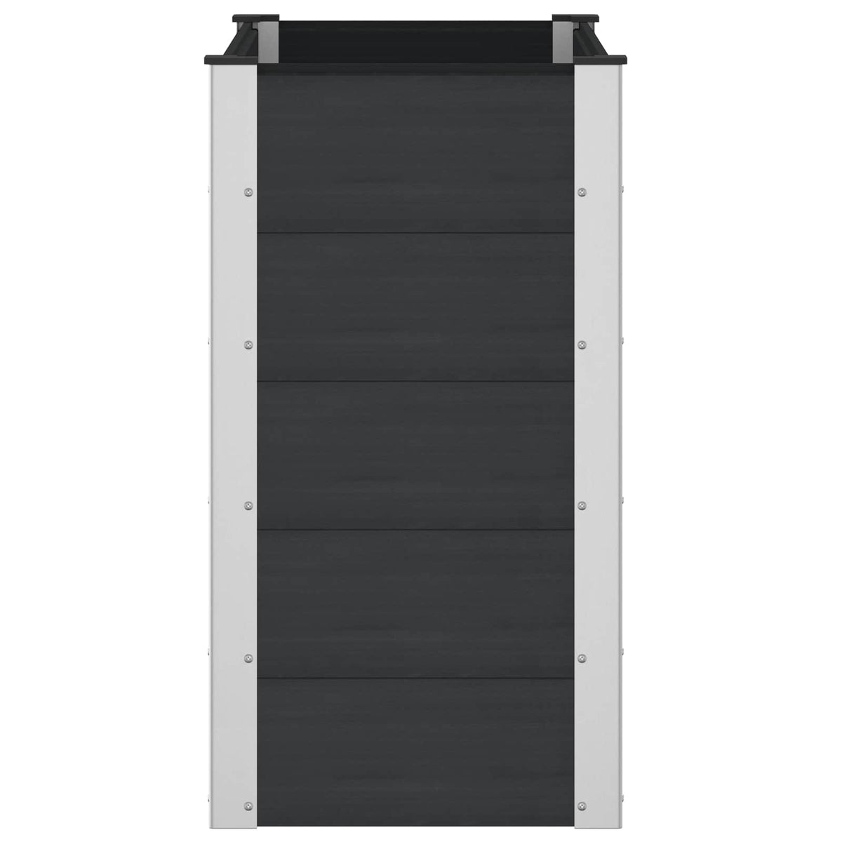 Arriate Elevado Negro 100 X 50 X 91 Cm Wpc Y Aluminio_3