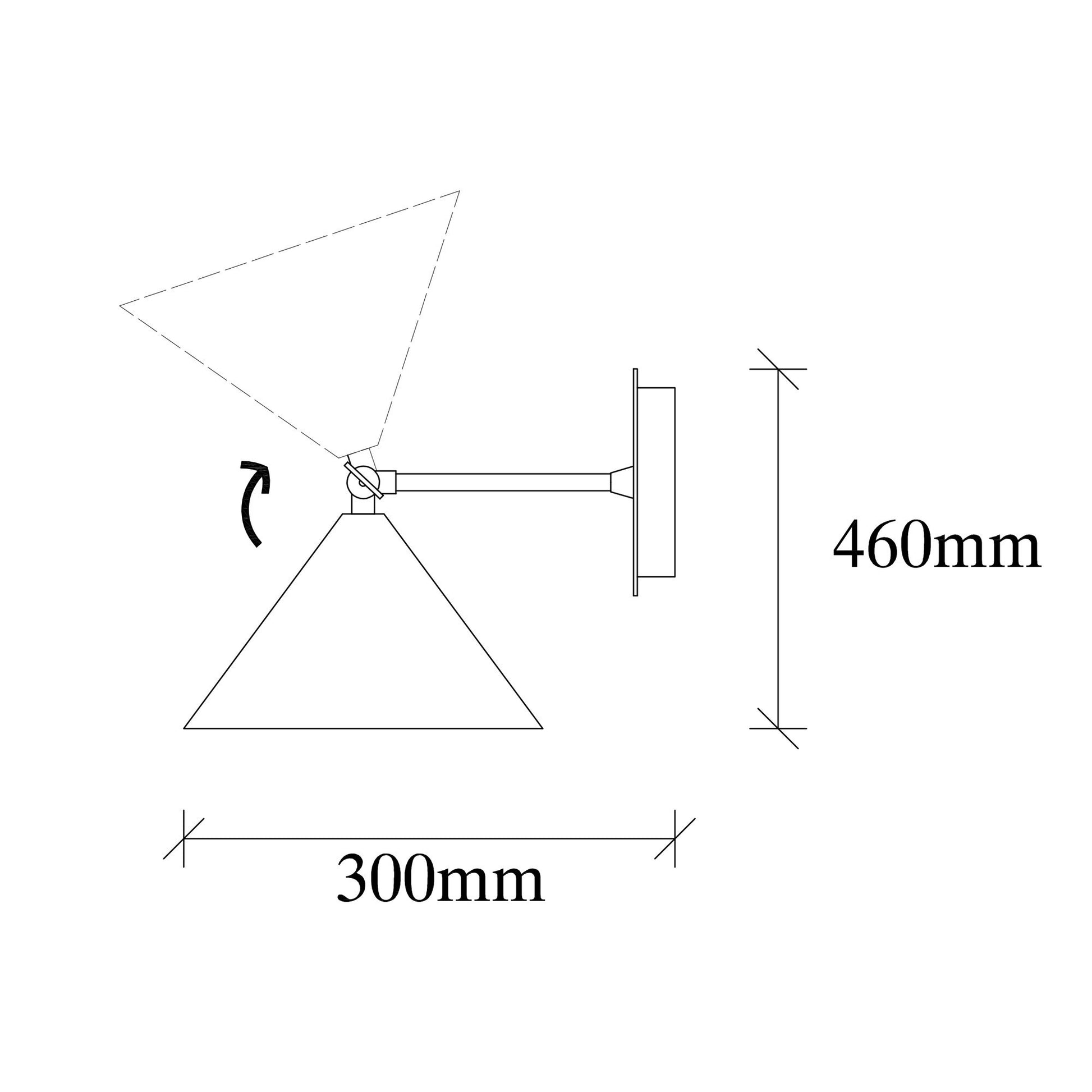 Aplique De Pared, Metal , Negro, 19x26x20, Casquillo E 27 Max 40 W_1