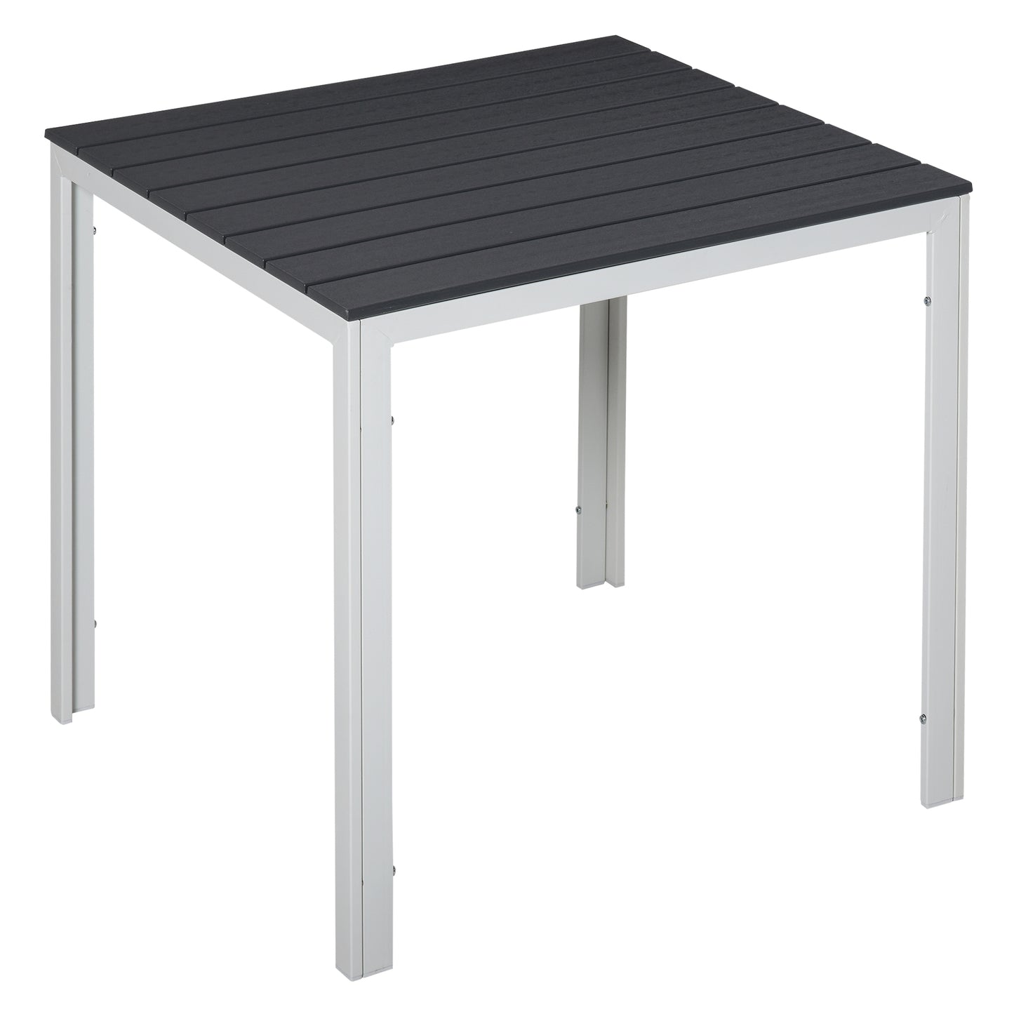 Outsunny Mesa De Jardín Cuadrada Marco Metal Para Exteriores Carga Máx. 50 Kg_0