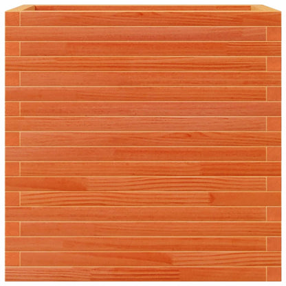 Jardinera Madera Maciza De Pino Marrón Cera 70x40x68,5 Cm_4