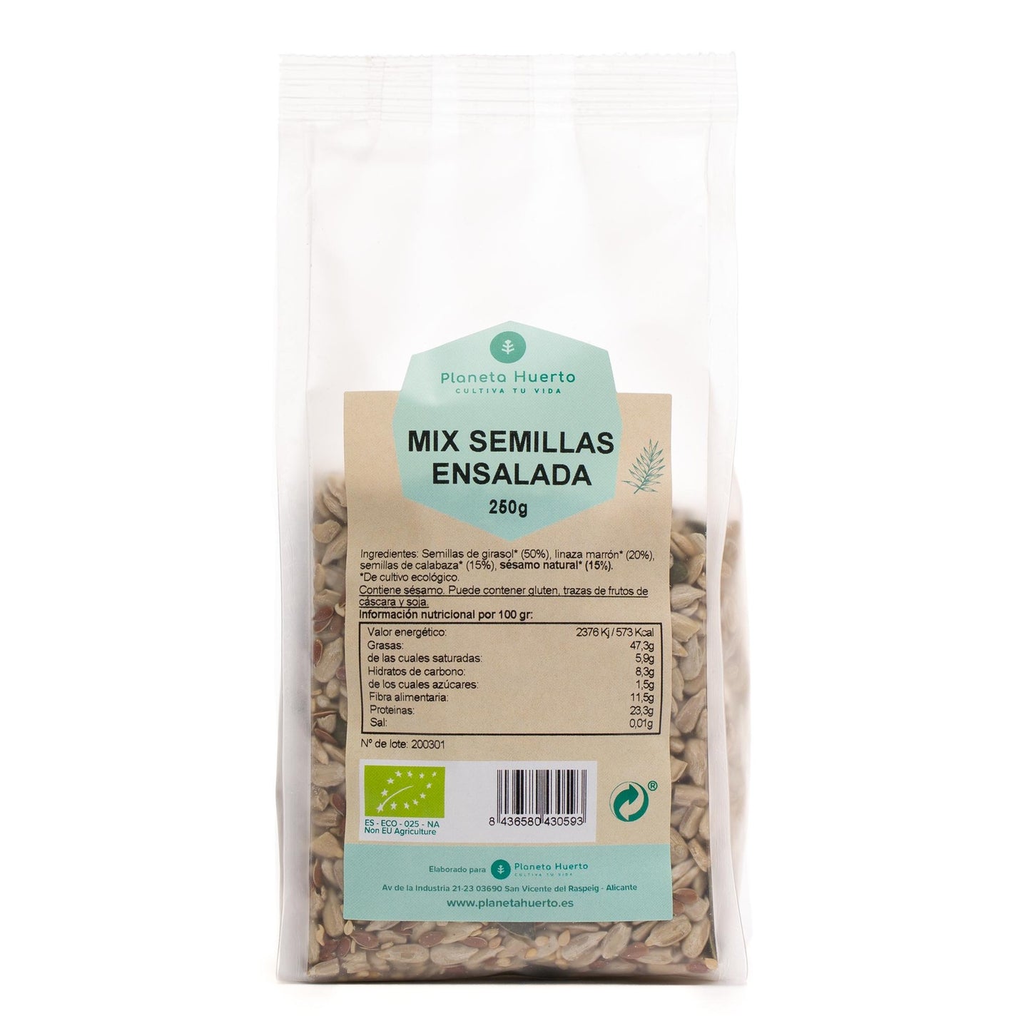 Mistura de Sementes para Salada ECO Planeta Huerto 250 g