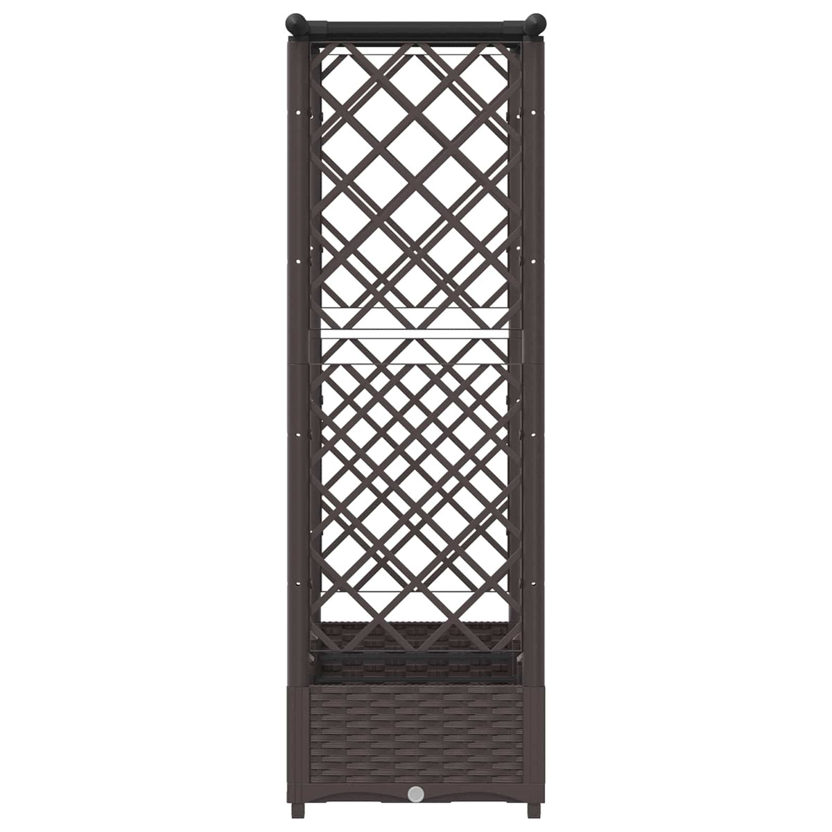 Cama Elevada Con Trellis Y Techo Marrón 164 X 40 X 121 Cm Pp_4