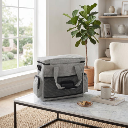 Pawhut Bolso De Viaje Para Perros Con 2 Contenedores De Pienso Y Cuenco Plegable_4
