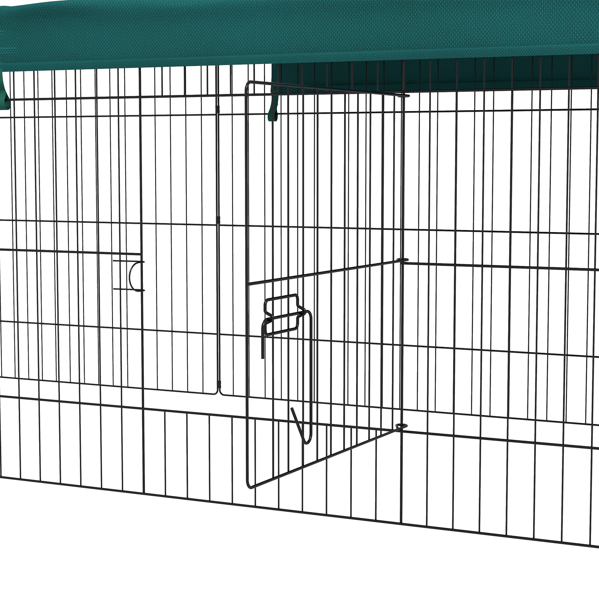 Pawhut Jaula Para Animales Pequeños Con Puertas 220x85x70 Cm Verde_4